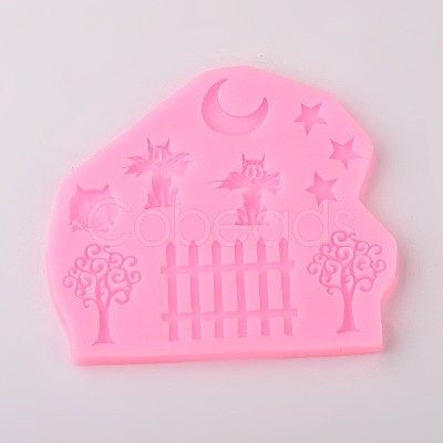 Owl and Cat  Design DIY Food  Grade  Silicone Molds Fondant 