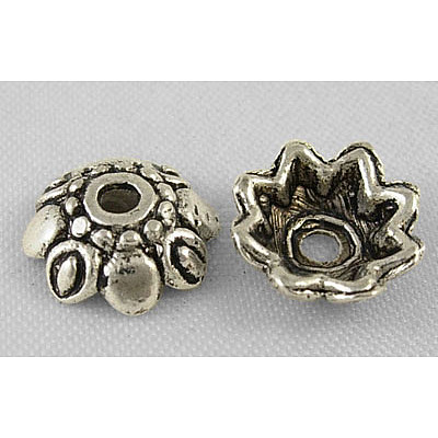 Tibetan Style Alloy Bead Caps LF0370Y-1