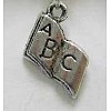 Tibetan Silver Book Carved Letter ABC Charms AC802-1