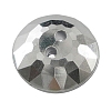 2-Hole Acrylic Faceted Flat Round Sewing Buttons AR3229-25-38-2