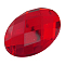 Sew on Rhinestone, Acrylic Rhinestone, Two Holes, Garments Accessories, Oval, Red, 25x18x5mm, Hole: 1mm