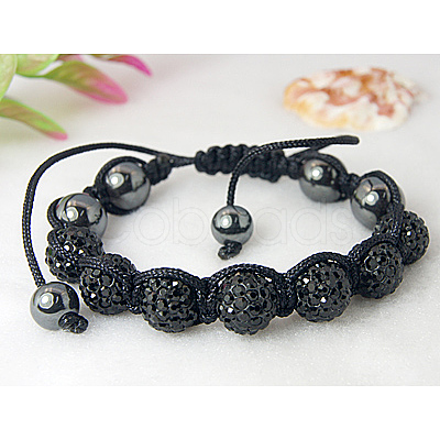 Valentines Day Gift for Him Nylon Cord Braided Bracelet BJEW-Q441-8-1