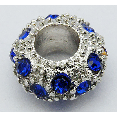 Alloy Rhinestone European Beads CPDL-H998-16-1