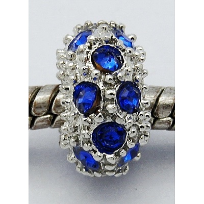 Alloy Rhinestone European Beads CPDL-H998-16-1