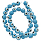 Handmade Italianate Lampwork Beads Strands, Evil Eye Style, Round, Sky Blue, 8mm, Hole: 1mm, about 48pcs/strand, 14 inch