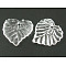 Transparent Acrylic Pendants, Leaf, White, about 15mm long, 15mm wide, 2mm thick, hole: 1.5mm, 1700pcs/500g