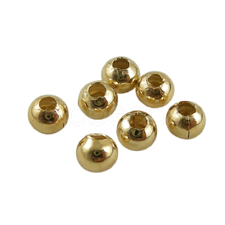 Brass Smooth Round Beads EC400-1G-1
