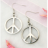 Fashion Peace Sign Earrings EJEW-JE00164-3