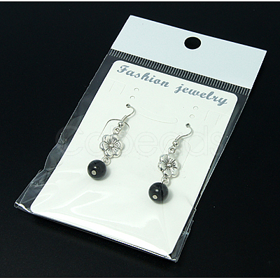 Dangle Flower Earrings EJEW-JE00178-01-1