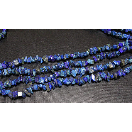 Precious Chip Lapis Lazuli Beads Strands. 3~5mm F043-1
