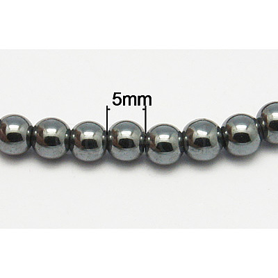 Non-Magnetic Synthetic Hematite Beads Strands G-D015-8-1