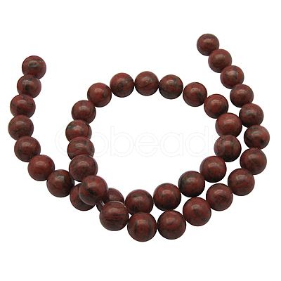 Sesame Red Beads Strands G-GR10MM-222-1