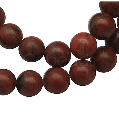 Sesame Red Beads Strands G-GR6MM-222-1