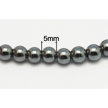 Non-Magnetic Synthetic Hematite Beads Strands G-D015-8-1