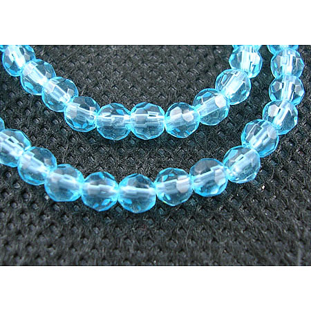 Glass Beads Strands GF4mmC19-1