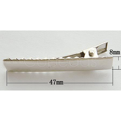 Iron Flat Alligator Hair Clip Findings IFIN-F114-01-1