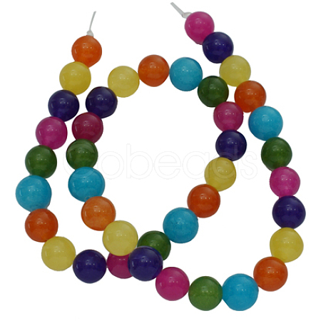 Dyed Natural Jade Beads Strands JB6mm-1