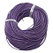 Cowhide Leather Cord, Leather Jewelry Cord, Jewelry DIY Making Material, Round, Dyed, Purple, 1.5mm