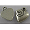 Tibetan Style Alloy Pendants, Cadmium Free & Nickel Free & Lead Free, Antique Silver, Heart, 14x11x3mm, Hole: 1mm, about 810pcs/1000g