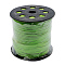 Korean Faux Suede Cord, Faux Suede Lace, with PU Leather, Lime Green, 3x1.5mm, about 100yards/roll(300 feet/roll)