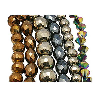 Electroplate Glass Bead Strands M-CSM019-1