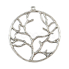 Alloy Metal Tree of Life Pendants PALLOY-20320-AS-RS-1