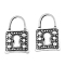 Alloy Pendants, Cadmium Free & Lead Free, Padlock, Antique Silver, 13x8x2mm, Hole: 2mm