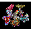 Kawaii Kid's Garment Accessories Transparent AB Color Acrylic Butterfly Sewing Shank Buttons PCA195Y-1