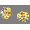 Brass Rhinestone Spacer Beads RB-A014-L6mm-28G-1