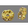 Brass Rhinestone Spacer Beads RB-A014-L7mm-01G-NF-1