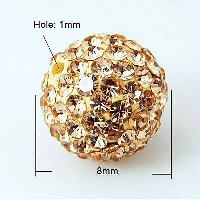 Pave Disco Ball Beads RB-Q195-8mm-362-1