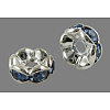 Grade A Brass Rhinestone Spacer Beads RSB160NF-14-1