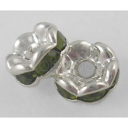 Brass Rhinestone Spacer Beads RSB028NF-11-1