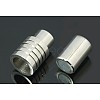 Smooth 304 Stainless Steel Magnetic Clasps with Glue-in Ends STAS-Q140-2
