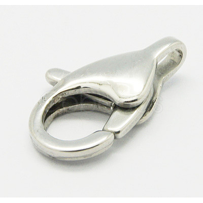 Tarnish Resistant 304 Stainless Steel Lobster Claw Clasps STAS-Q048-2-1