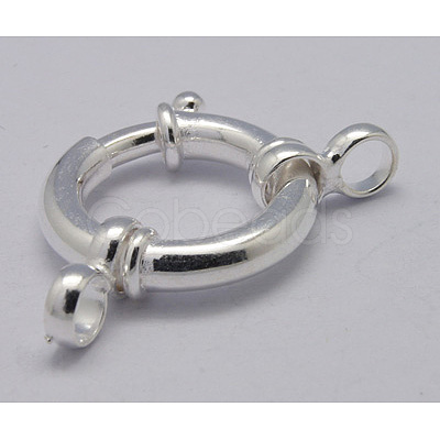 925 Sterling Silver Large Spring Rings Clasps STER-A007-13B-1