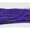 Round Elastic Cord, Made of Rubber, Wrapped by Fibre, Purple, 1mm, about 25.15~27.34 yards(23~25m)/bundle