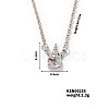 Minimalist Unicorn Brass Glass Pendant Necklaces for Women FA4021-1