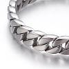 304 Stainless Steel Curb Chain Bracelets BJEW-P255-01A-4