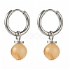 Natural Topaz Jade Beads Earrings for Girl Women Gift EJEW-JE04607-04-1