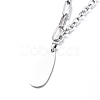 304 Stainless Steel Paperclip Chains & Cable Chain Jewelry Sets SJEW-K153-55P-3