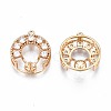 Brass Micro Pave Clear Cubic Zirconia Peg Bails Pendants KK-N232-226-2