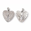 Brass Micro Pave Cubic Zirconia Pendants X-KK-E068-VC039-1