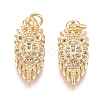 Brass Micro Pave Cubic Zirconia Pendants ZIRC-G168-36G-1