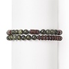 Natural Serpentine & Synthetic Non-magnetic Hematite Beads Energy Stretch Bracelets Set BJEW-JB07142-05-2