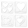 Acrylic Earring Handwork Template TOOL-WH0152-013-1