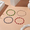 Glass Seed Bead Beaded Bracelets for Women BJEW-JB09285-5