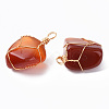 Natural Red Agate Pendants G-N332-50-03-3