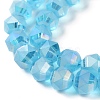 Electroplate Transparent Glass Beads Strands EGLA-I018-AB06-3