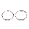 304 Stainless Steel Needle with 201 Stainless Steel Ring Huggie Hoop Earrings EJEW-L256-02D-P-1